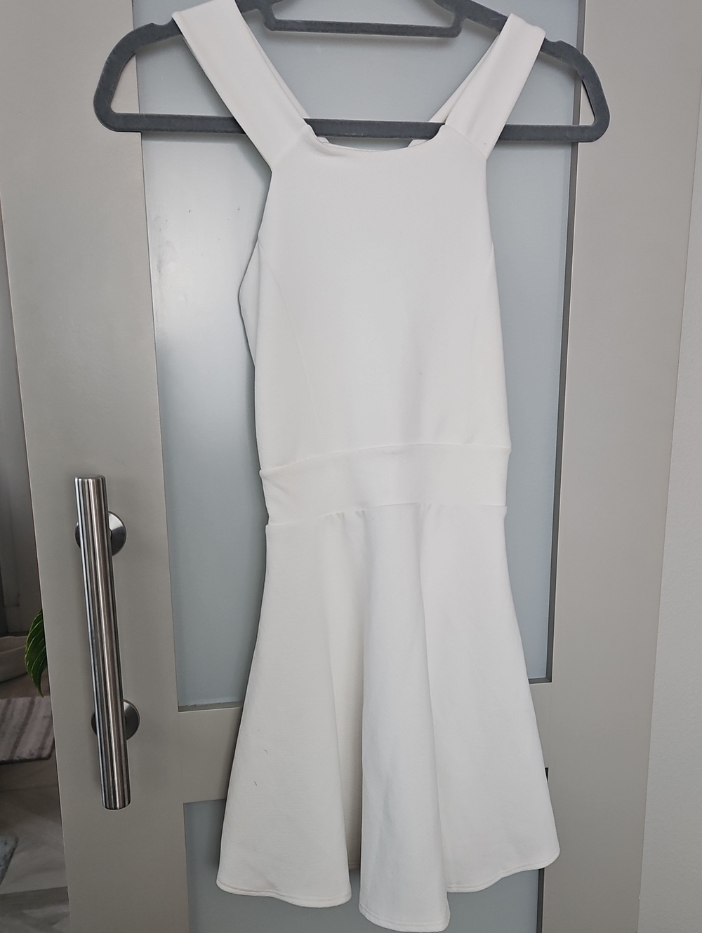 Girls' White Casual Fit-and-Flare Tank Dress - Picture 1 of 4